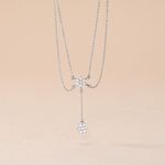 Collier Purple Bloom Argent Blanc Oxyde De Zirconium - Colliers fantaisie Femme | Histoire d&rsquo;Or