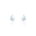 Boucles D'oreilles Puces Coeur In Love Or Blanc Topaze Et Oxyde - Clous d'oreilles Femme | Histoire d’Or