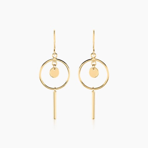 Boucles D'oreilles Pendantes Trixie Plaqué Or Jaune - Boucles d'oreilles fantaisie Femme | Histoire d’Or