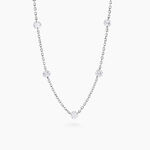 Collier Noha Argent Blanc Oxyde De Zirconium - Colliers fantaisie Femme | Histoire d&rsquo;Or