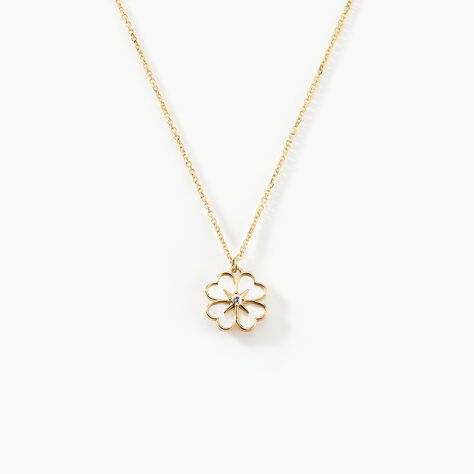 Collier Nacrea Or Jaune Nacre Oxyde De Zirconium - Colliers Femme | Histoire d’Or