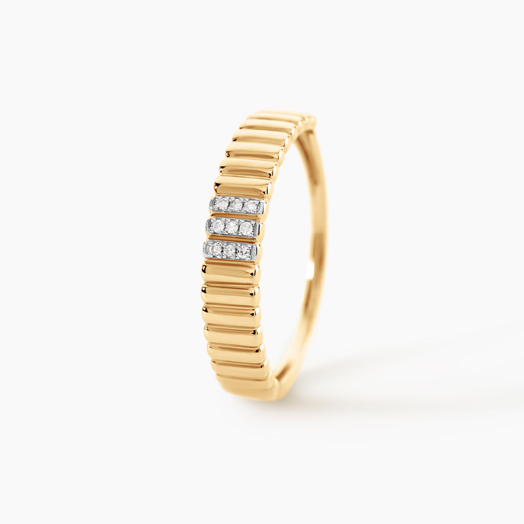 Bague Seosaidh Or Jaune Diamant - Bagues avec pierre  | Histoire d&rsquo;Or