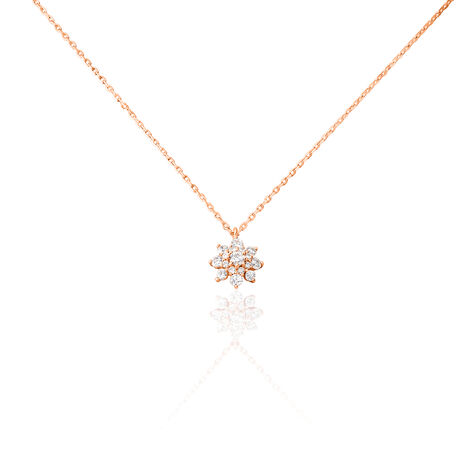 Collier Lorraine Argent Rose Oxyde De Zirconium - Colliers fantaisie Femme | Histoire d’Or
