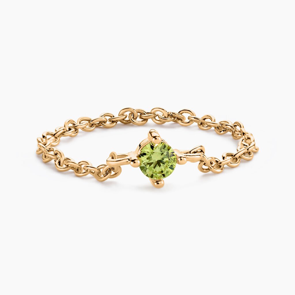 Bague Lilou Plaqu&eacute; Or Dor&eacute; Oxyde De Zirconium - Bagues solitaires Femme | Histoire d&rsquo;Or