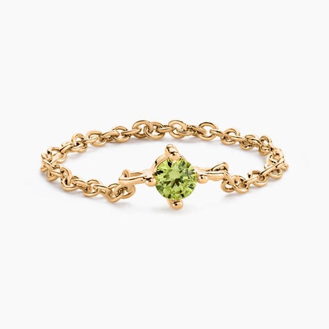 Bague Lilou Plaqu&eacute; Or Dor&eacute; Oxyde De Zirconium - Bagues solitaires Femme | Histoire d&rsquo;Or