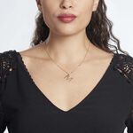 Collier Plaqu&eacute; Or Jaune Lettra - Colliers fantaisie Femme | Histoire d&rsquo;Or