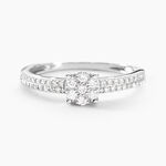 Bague Julia Or Blanc Diamant - Bagues avec pierre Femme | Histoire d&rsquo;Or