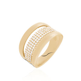 Bague Adelicia Plaqué Or Jaune Oxyde De Zirconium - Bagues avec pierre Femme | Histoire d’Or