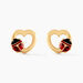 Boucles D'oreilles Puces Coccinelle Lusso Or Jaune - Boucles d'Oreilles Coeur Enfant | Histoire d’Or