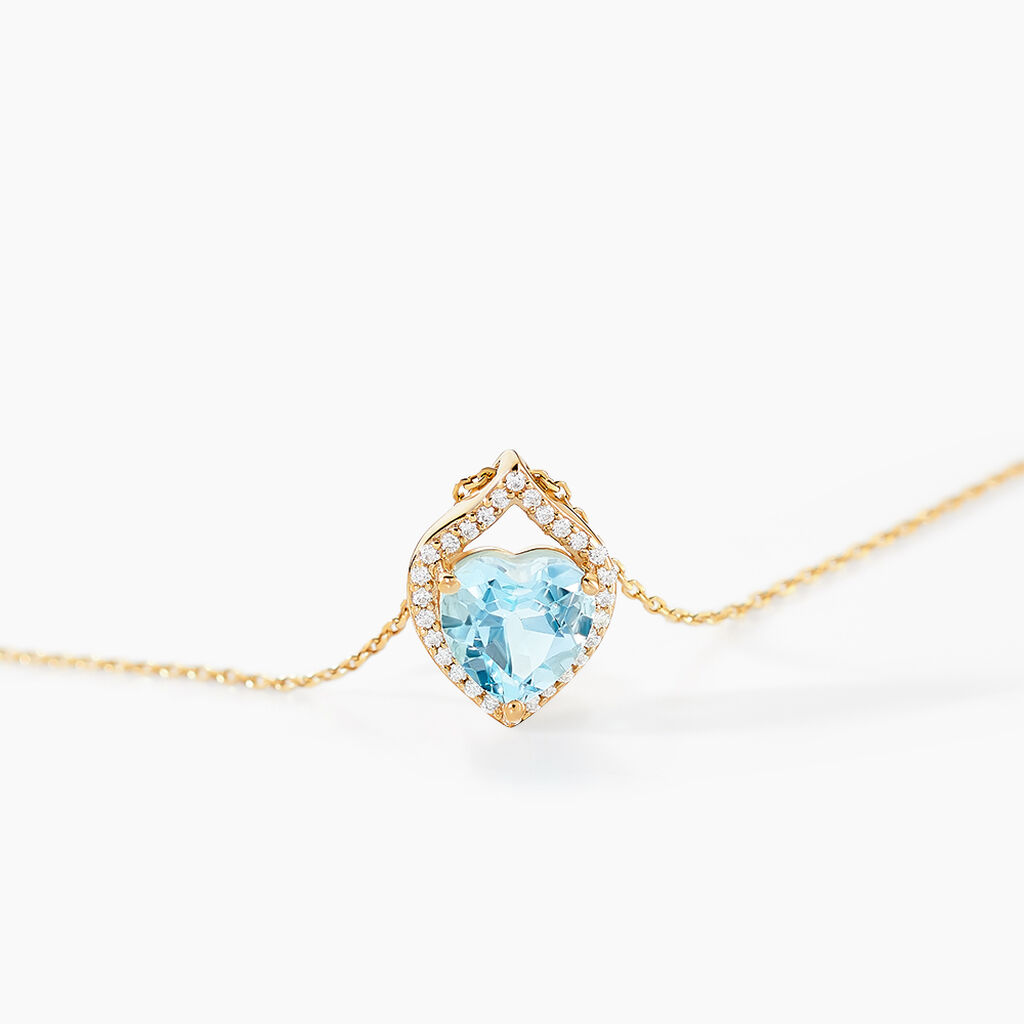 Collier Rosaline Or Jaune Topaze Et Oxyde De Zirconium - Colliers Femme | Histoire d’Or