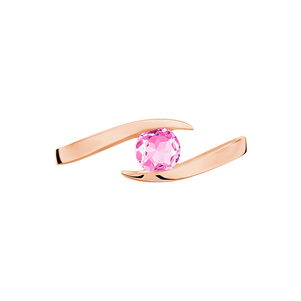 Bague Tiphaine Or Rose Tourmaline - Bagues solitaires Femme | Histoire d’Or