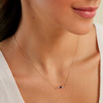 Collier Pr&eacute;cieux P&eacute;tales Or Jaune Saphir Et Diamants - Colliers Femme | Histoire d&rsquo;Or