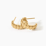 Cr&eacute;oles Vahan Argent Dor&eacute; A L'Or 750/1000 - Boucles d'oreilles cr&eacute;oles Femme | Histoire d&rsquo;Or
