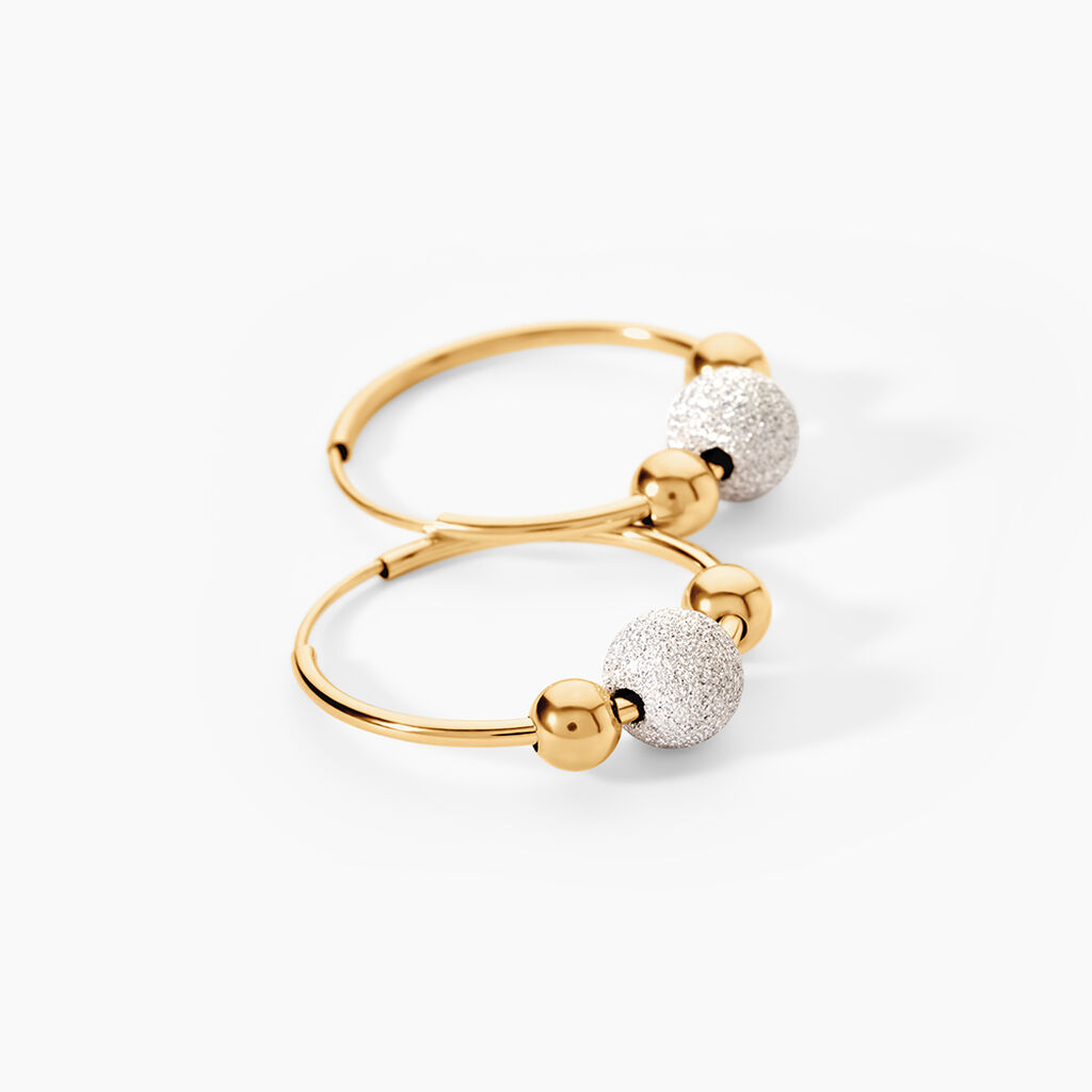 Cr&eacute;oles Ariel Or Bicolore - Boucles d'oreilles cr&eacute;oles Femme | Histoire d&rsquo;Or