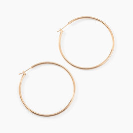 Créoles Ada Lisse Plaqué Or Jaune - Boucles d'oreilles créoles Femme | Histoire d’Or