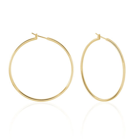 Créoles Ada Lisse Plaqué Or Jaune - Boucles d'oreilles créoles Femme | Histoire d’Or