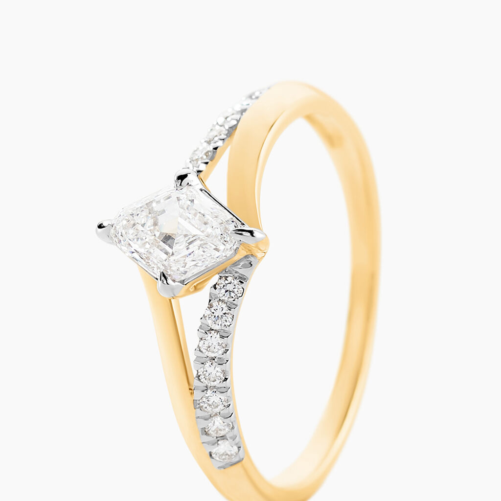 Bague Icone Or Jaune Diamant Synthetique - Bagues solitaires Femme | Histoire d&rsquo;Or