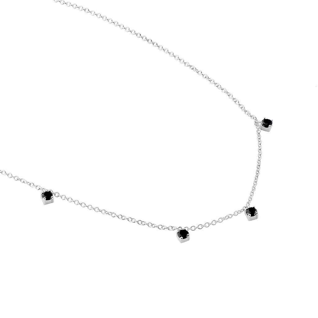 Collier Callias Argent Blanc Oxyde De Zirconium Noir - Colliers fantaisie Femme | Histoire d’Or