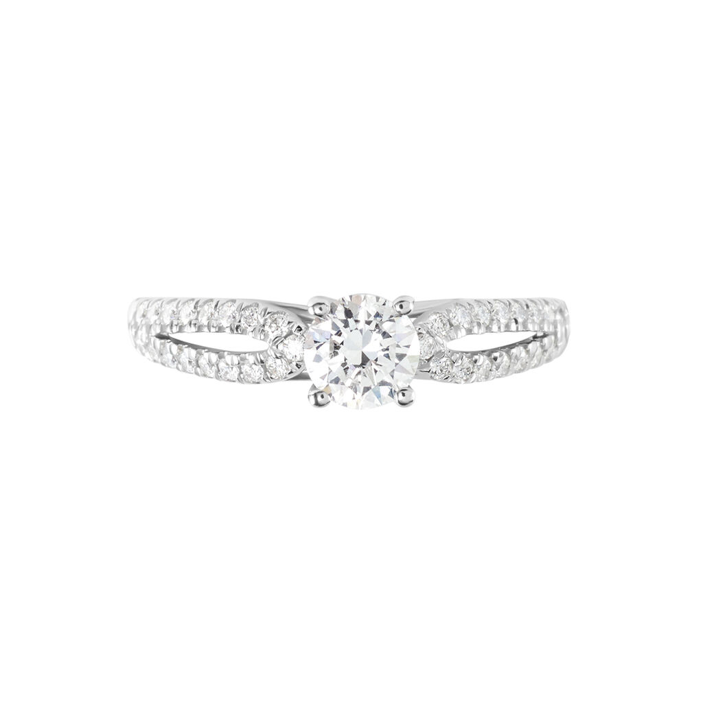 Bague Solitaire Stockholma Platine Blanc Diamant - Bagues solitaires Femme | Histoire d&rsquo;Or