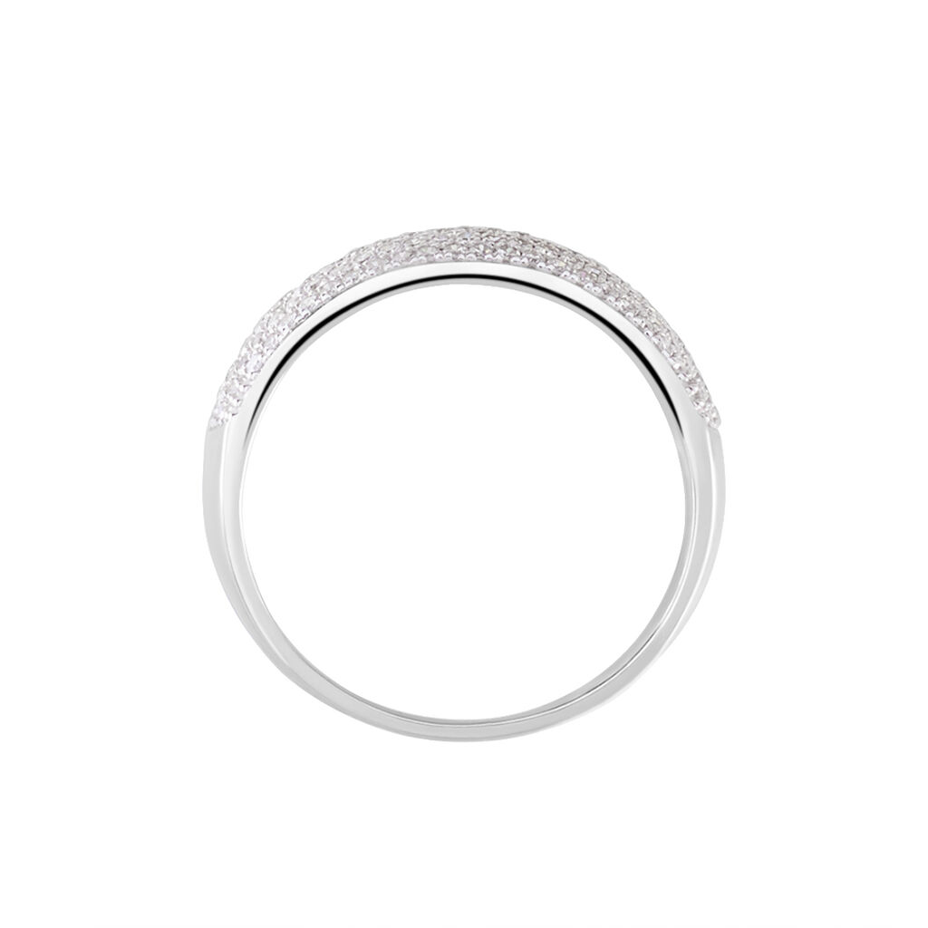 Bague Charlotte Or Blanc Diamant - Bagues avec pierre Femme | Histoire d’Or
