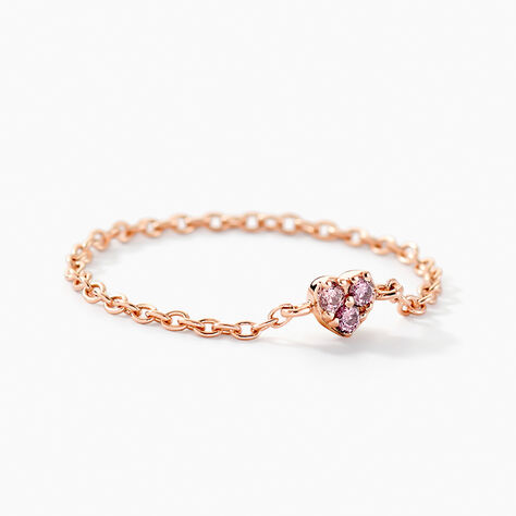 Bague Myhalf Argent Rose Oxyde De Zirconium - Bagues Coeur Femme | Histoire d’Or