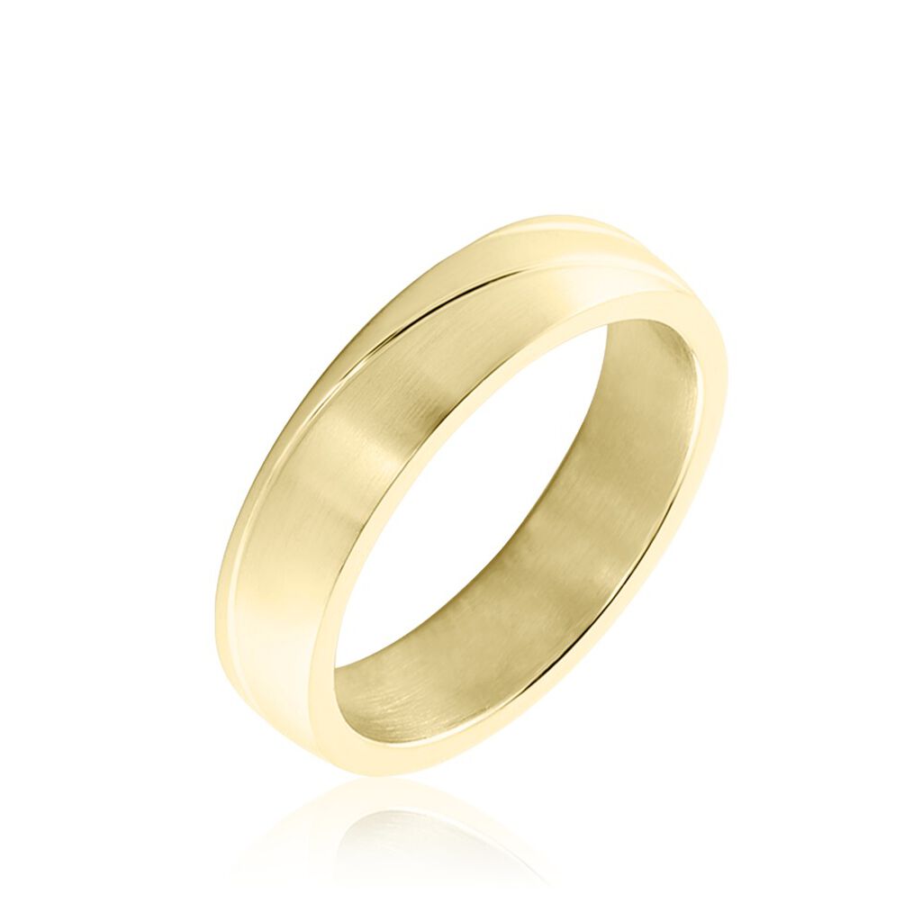 Bague Phebus Him Acier Dore - Bagues fantaisie Homme | Histoire d’Or