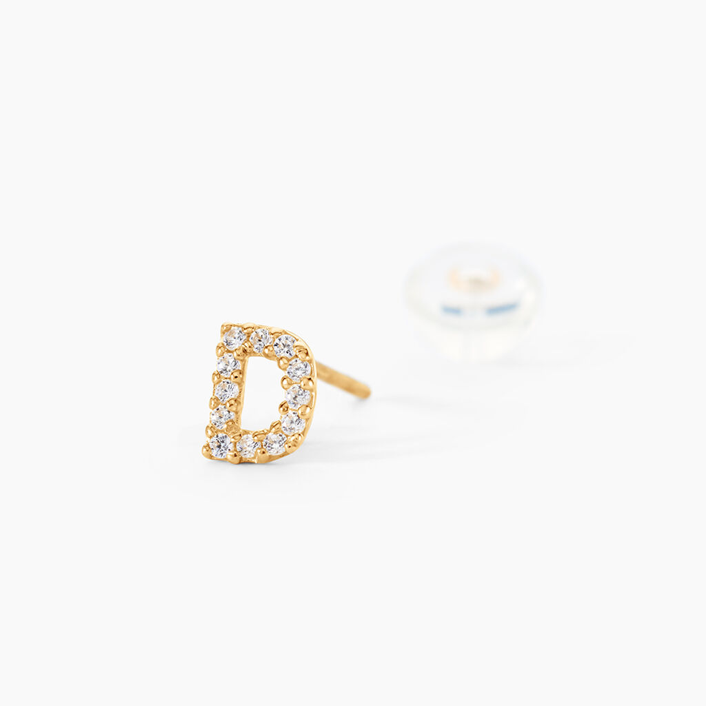 Boucle D'oreille Puce Unitaire Jodoca Or Jaune Oxyde De Zirconium - Piercings d'oreilles Femme | Histoire d&rsquo;Or