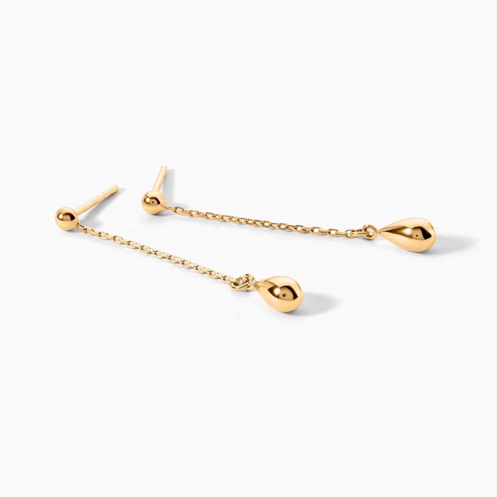 Boucles D'Oreilles Pendantes Maheva Plaqu&eacute; Or Jaune - Boucles d'oreilles fantaisie Femme | Histoire d&rsquo;Or