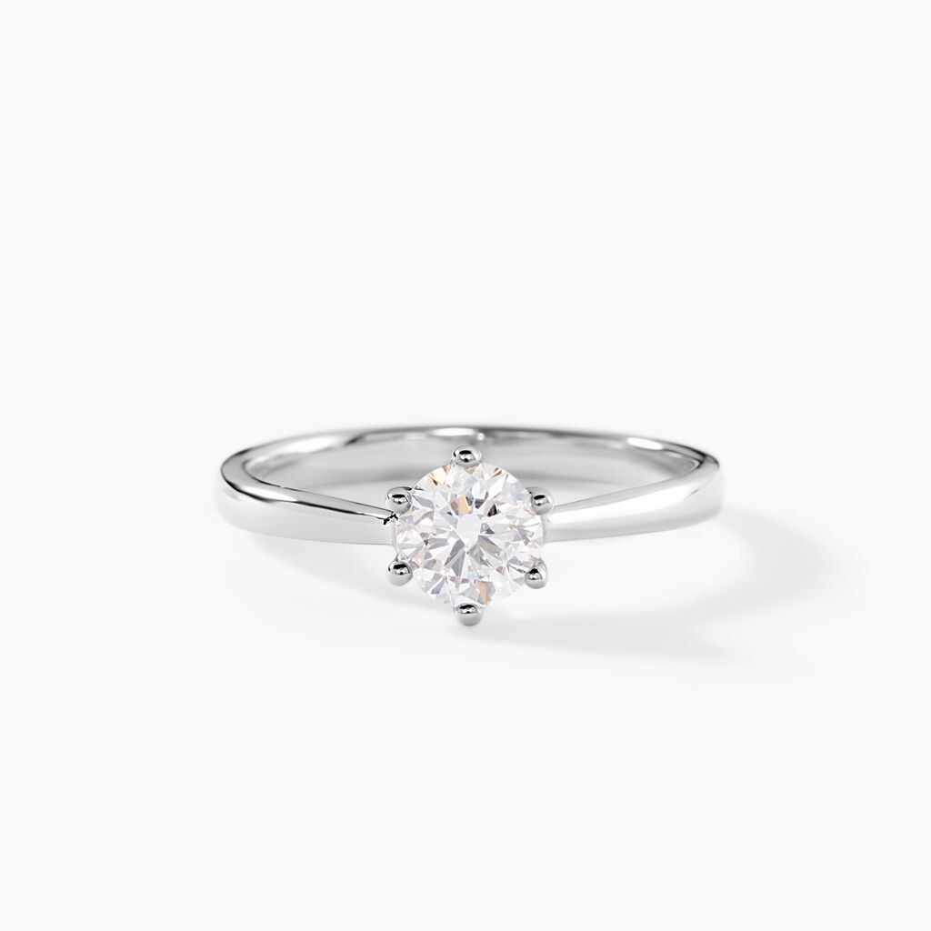Bague Solitaire Athena Or Blanc Diamant - Bagues solitaires Femme | Histoire d&rsquo;Or
