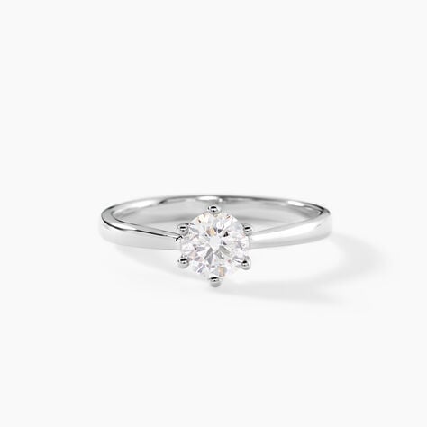 Bague Solitaire Athena Or Blanc Diamant - Bagues solitaires Femme | Histoire d&rsquo;Or