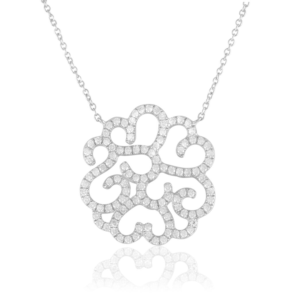 Collier Belambra Argent Blanc Oxyde De Zirconium - Colliers Femme | Histoire d’Or