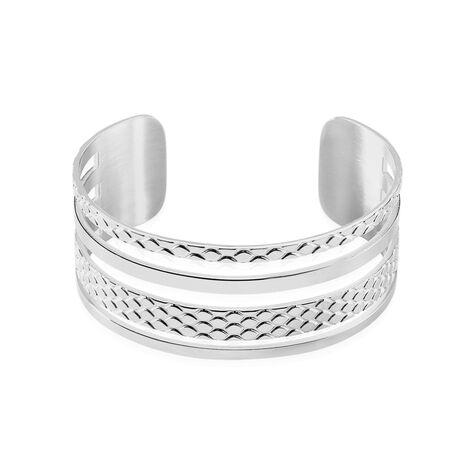 Bracelet Jonc Abram Acier Blanc - Bracelets Femme | Histoire d’Or