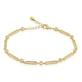 Bracelet Plaqué Or Epilobe Oxydes De Zirconium - Bracelets Femme | Histoire d’Or