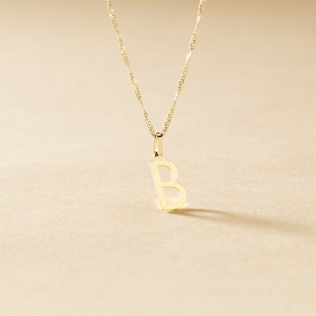Pendentif Ionia Lettre Or Jaune - Pendentifs Famille | Histoire d&rsquo;Or