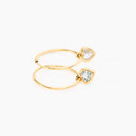 Cr&eacute;oles Marsie Coeur Or Jaune Topaze - Boucles d'oreilles cr&eacute;oles Femme | Histoire d&rsquo;Or