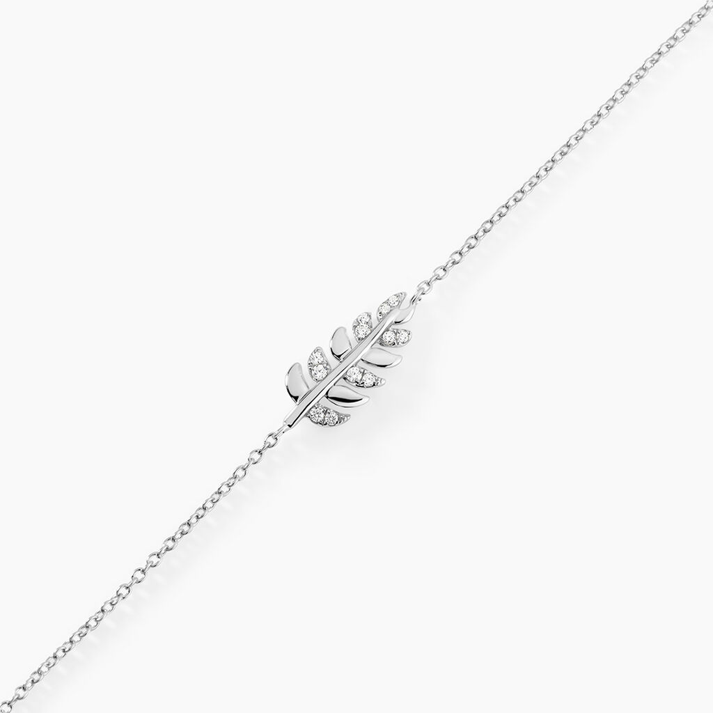 Bracelet Jade Argent Blanc Oxyde De Zirconium - Bracelets Femme | Histoire d&rsquo;Or
