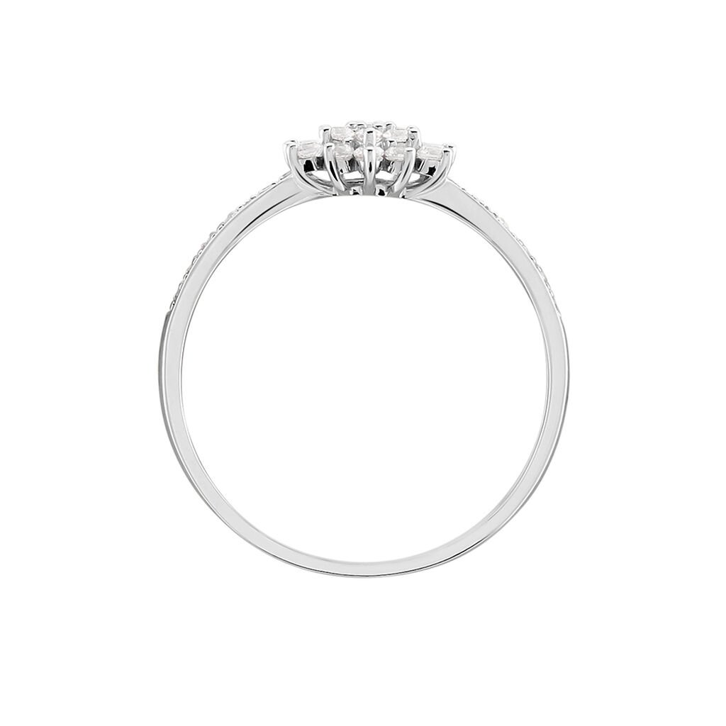 Bague Floris Or Blanc Oxyde De Zirconium - Bagues avec pierre Femme | Histoire d&rsquo;Or