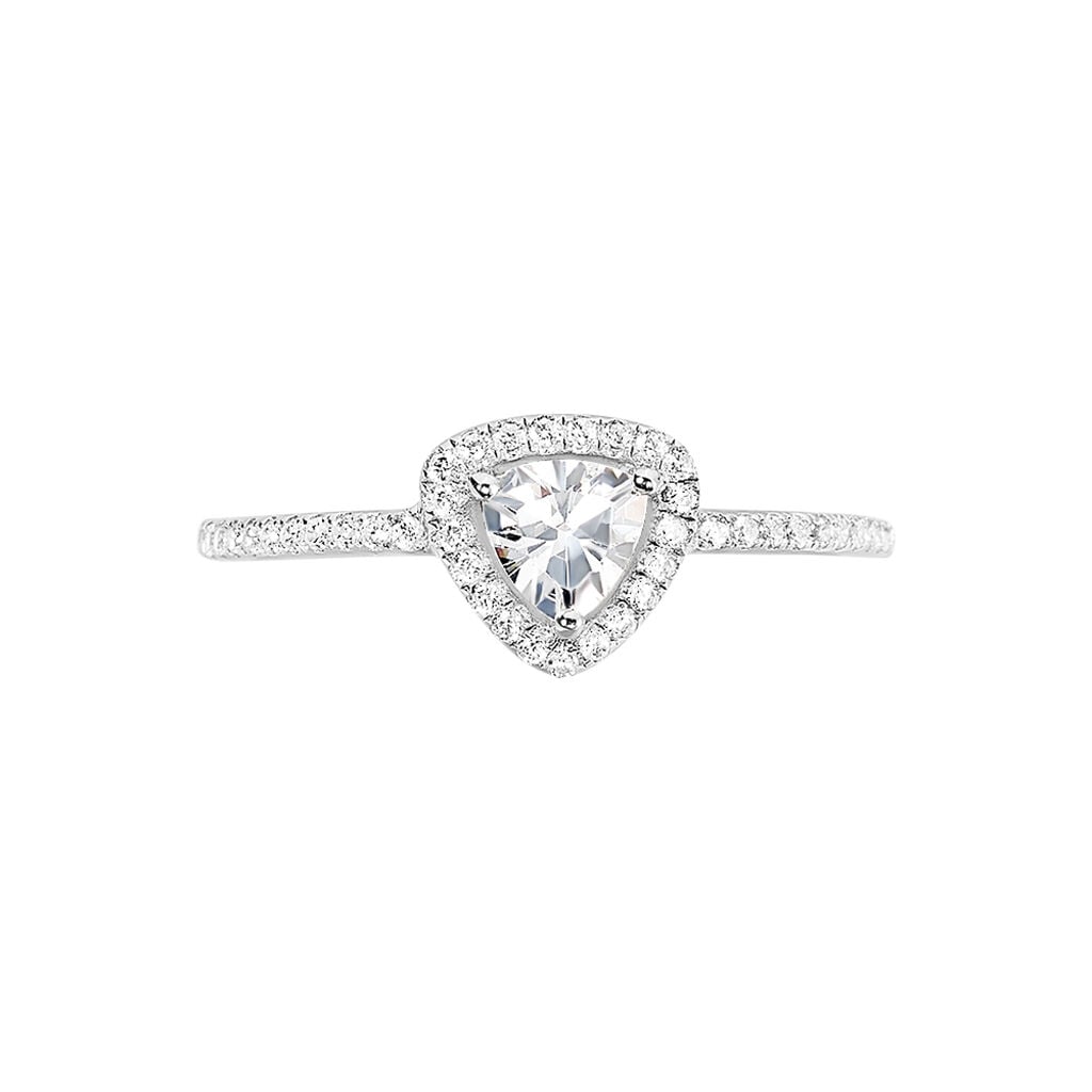 Bague Amantine Argent Blanc Oxyde De Zirconium - Bagues solitaires Femme | Histoire d&rsquo;Or