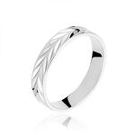 Alliance Epi Ruban Plat Or Blanc - Alliances Unisex | Histoire d&rsquo;Or