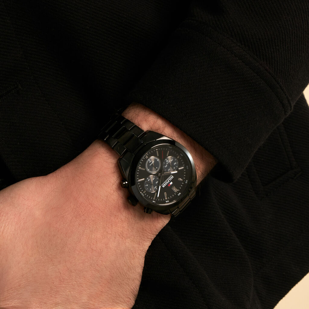 Montre Tommy Hilfiger Hudson Noir - Montres Homme | Histoire d&rsquo;Or
