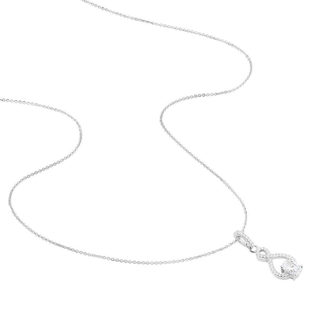 Collier Ylianna Argent Blanc Oxyde De Zirconium - Colliers fantaisie Femme | Histoire d&rsquo;Or