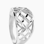 Bague Losangia Argent Blanc - Bagues fantaisie Femme | Histoire d&rsquo;Or