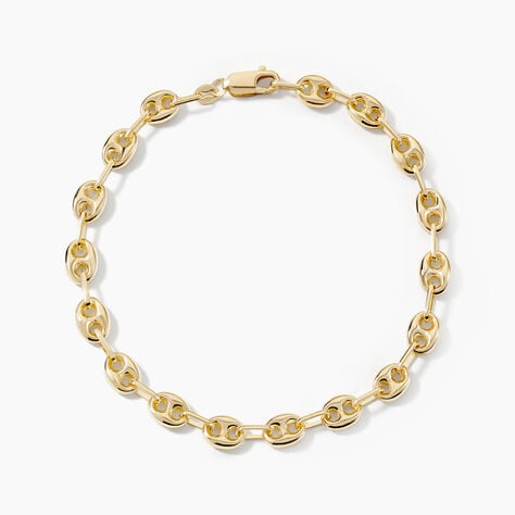 Bracelet Maille Dami Maille Grain De Cafe Or Jaune - Bracelets chaîne Homme | Histoire d’Or