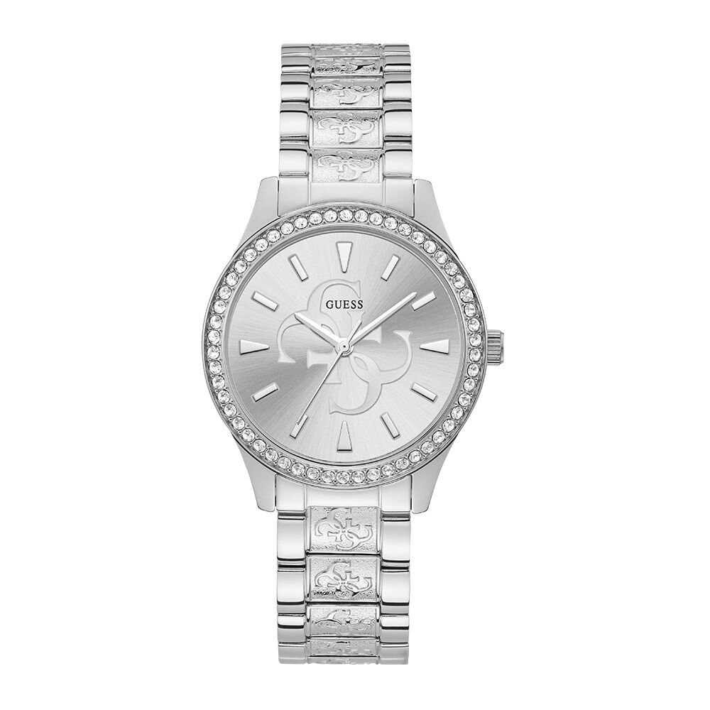 Montres Guess W1280L1 Acier Boucle déployante simple Blanc Ronde -  HIMFBQF0NT0 • Histoire d'Or