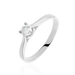 Bague Solitaire Victoria Or Blanc Diamant - Bagues solitaires Femme | Histoire d&rsquo;Or