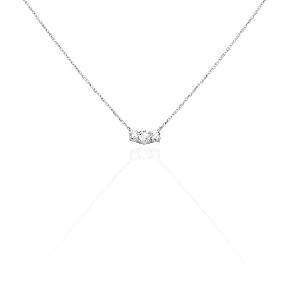 Collier Sabine Or Blanc Diamant - Colliers Femme | Histoire d’Or