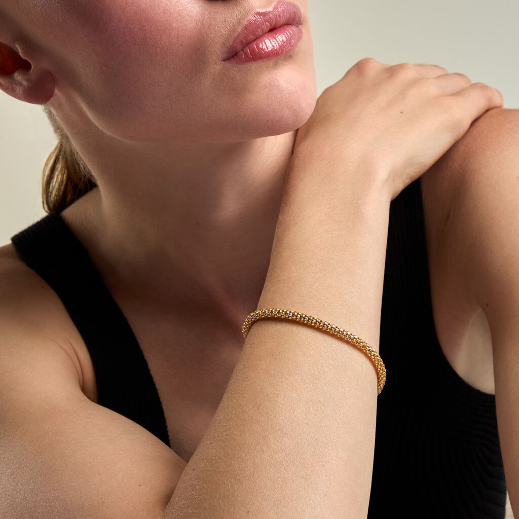 Bracelet Big Love Argent Dor&eacute; A L'Or 750/1000 - F&ecirc;te des m&egrave;res Femme | Histoire d&rsquo;Or