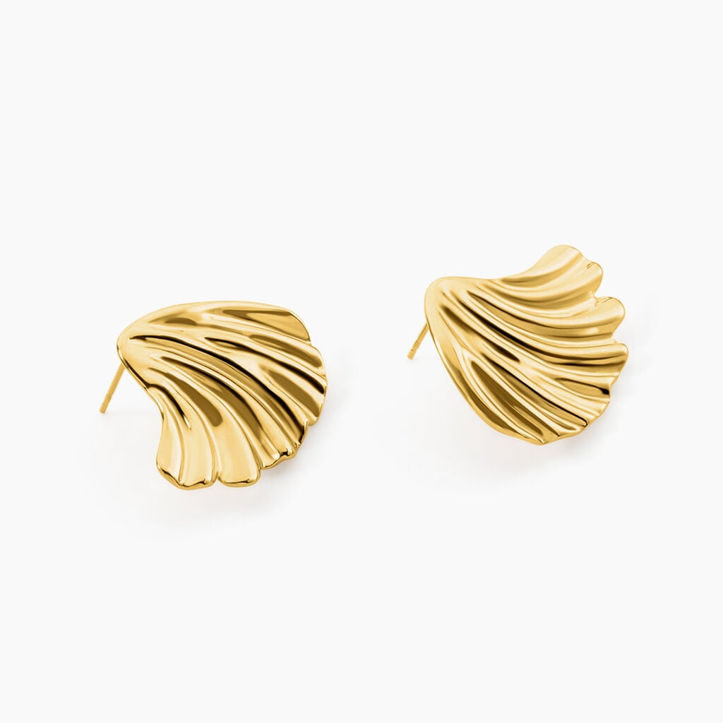 Boucles D'Oreilles Puces Salina Acier Jaune - Boucles d'oreilles fantaisie Femme | Histoire d&rsquo;Or