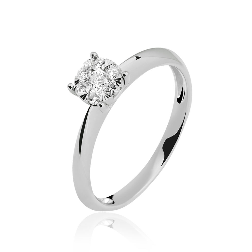 Bague Solitaire Dream Or Blanc Diamant - Bagues solitaires Femme | Histoire d’Or