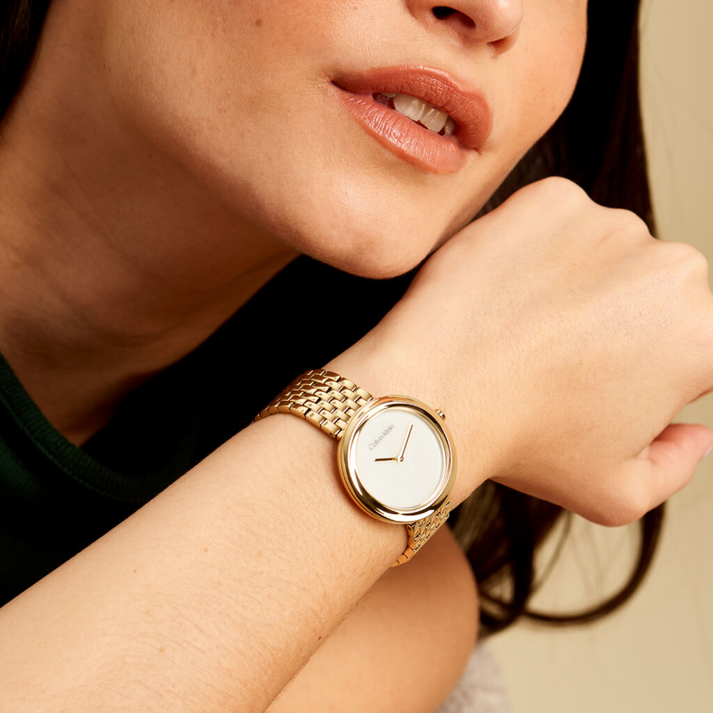 Montre Calvin Klein Twisted Bezel Blanc - Montres Femme | Histoire d’Or